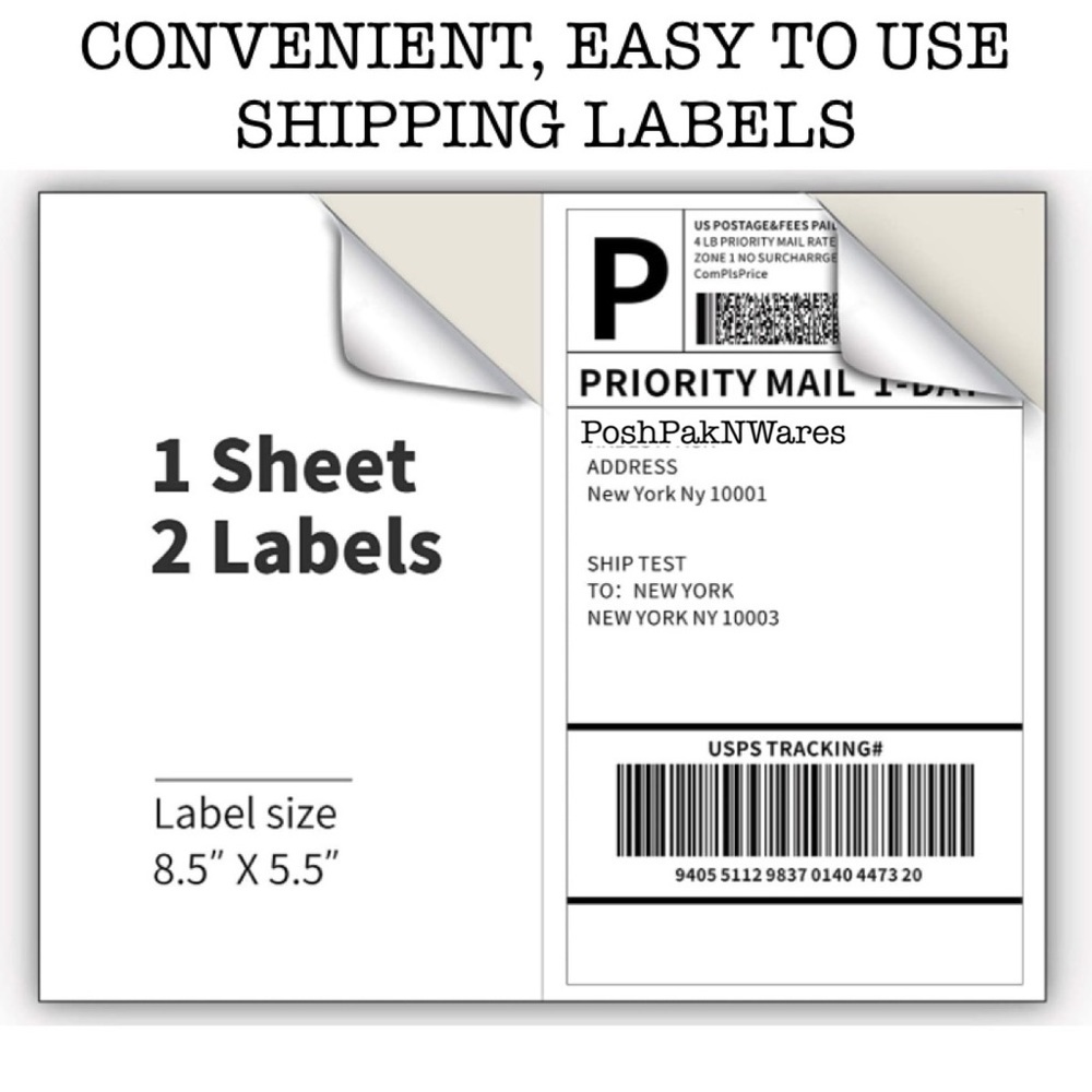 𝅺40 Blank Shipping Labels = 20 sheets Fixed price